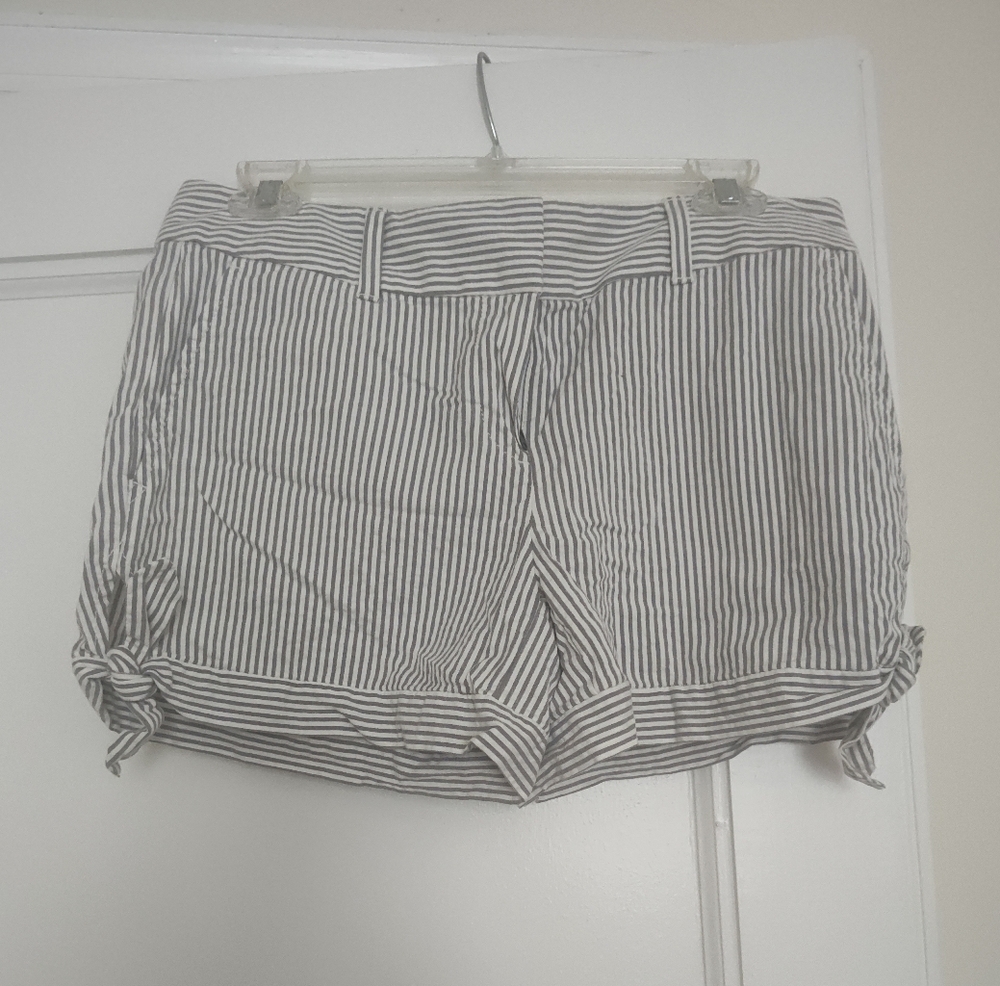 Striped Black and White Shorts